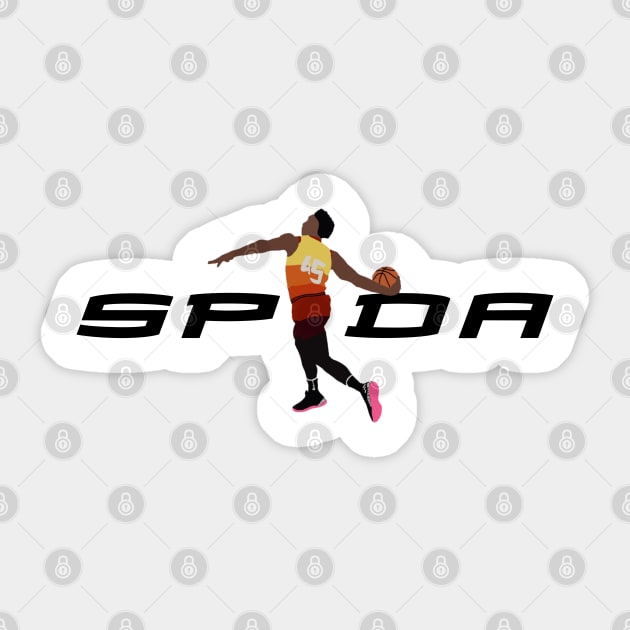 Donovan Mitchell - Spida (Black) Sticker by SportCulture